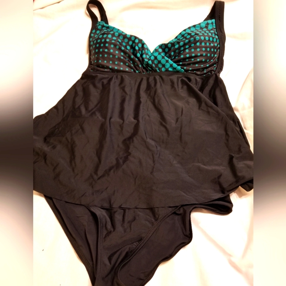 2 piece baby doll swimsuit tankini skirting swim dress cute